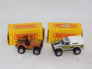 Mini camioneta pickup Matchbox Superfast #22 Bigfoot y Jeep Golden Eagle 4x4 LOTE 2 - Imagen 1 de 2