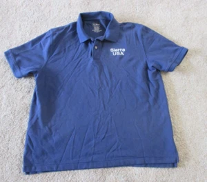 L.L. Bean Polo Golf Shirt Men's Blue Short Sleeve, Size XL, Sierra USA Logo VGC - Picture 1 of 6