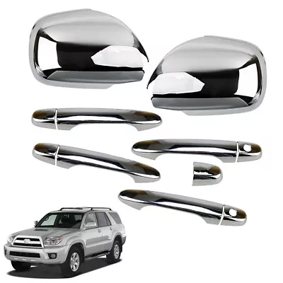 Espejo retrovisor lateral cromado para Toyota 4Runner SUV 2003-2009 + cubiertas de manija de puerta embellecedores Foto 1 de 4