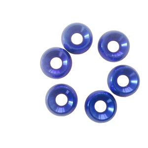 Kart Pack 6 x M8 x 21mm CSK Countersunk Washer BLUE Brand New Karting - Foto 1 di 1
