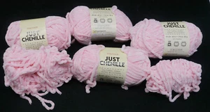 4+ SKEINS PREMIER JUST CHENILLE PINK YARN, SUPER BULKY, 4 FULL, 2 PARTIAL - Picture 1 of 4