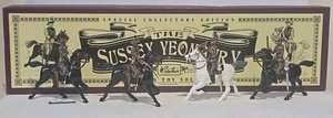 BRITAINS 8893 BRITISH ARMY SUSSEX YEOMANRY MOUNTED TROOPERS METAL SOLDIER SET - Picture 1 of 5