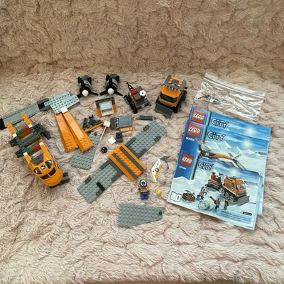 LEGO City Arctic Supply Plane Set 60064 Incomplete Played With Snow Plow Trailer - Image 1 of 4