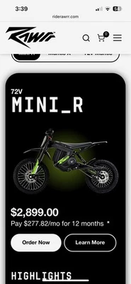 Bicicleta eléctrica Rawrr Mini R Mantis 17 pulgadas Foto 1 de 4