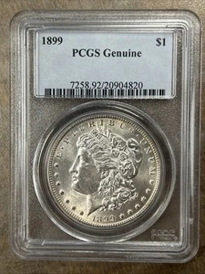 1899 "P" Morgan Dollar $1 PCGS Genuine- Unc Details - Picture 1 of 2