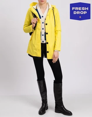 RRP€235 DOMENICO TAGLIENTE Rain Coat Size XL Full Button Hooded Made in Italy - Image 1 of 4