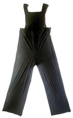 Bebop Be Free 黑色绑带弹力连身裤连身裤女式 M 宽腿 — 第 1/4 张图片