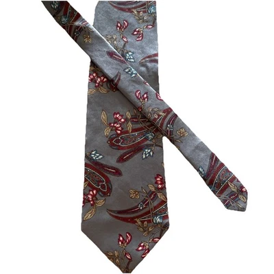 Corbata Woodward Para Hombre Gris Geométrica Talla Única Seda Clásica Diseñador De Colección Foto 1 de 4