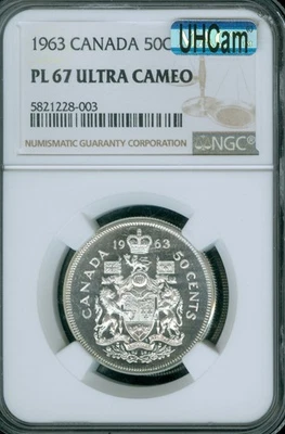 1963 CANADA 50 CENTS NGC PL67 UCAM MAC UHCAM & SPOTLESS   * - Image 1 of 4