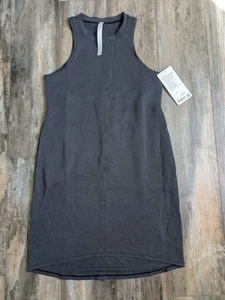 Abito tubino Lululemon Back Vent nero donna nuovo con etichetta taglia 6 NUOVO - Foto 1 di 7