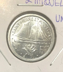 Münze 1948(a) St. Pierre & Miquelon 1 Franc Stempelglanz - KM#1 - Auflage - 600.000 - Bild 1 von 4