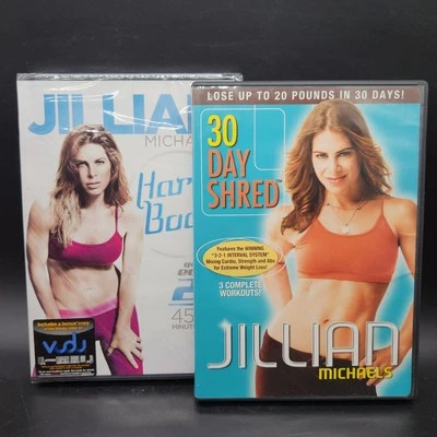 Jillian Michaels Workout DVDs 30 Day Shred & Hard Body New Sealed  - Image 1 of 4