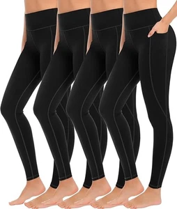 Mirity 4er Pack Yoga Leggings mit Taschen Damen High Waist Bauchkontrolle Small - Bild 1 von 6