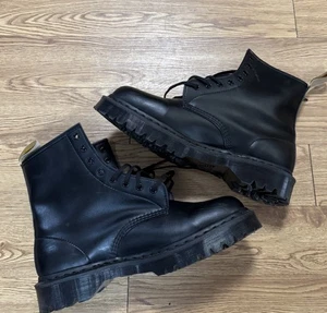 13 Damen/12 Herren Dr Martens 1460 Bex Mono Vegan Leder Schnürstiefel Schwarz - Bild 1 von 12