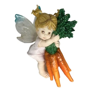 My Little Kitchen Fairies Thanks A Bunch Fairie Carrot Garden Fairy Figure Wings - Picture 1 of 7