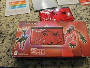 Nintendo 3DS XL Pokemon X and Y Red Handheld System With Box Complete Very Clean - Picture 1 of 9