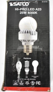 Satco 25W Hi Pro LED Light Bulb Bollard Lamp Replacement A29 4000K S13105 - Picture 1 of 8