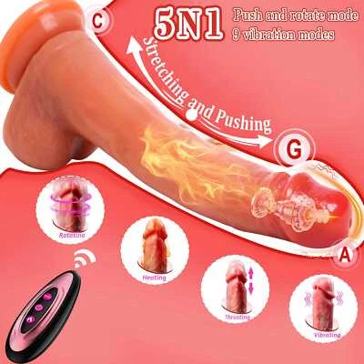 Telescopic-Thrusting-Dildo-sex-Vibrator-G-spot-Stimulator-Penis-Massager-Toys UK - Image 1 of 4