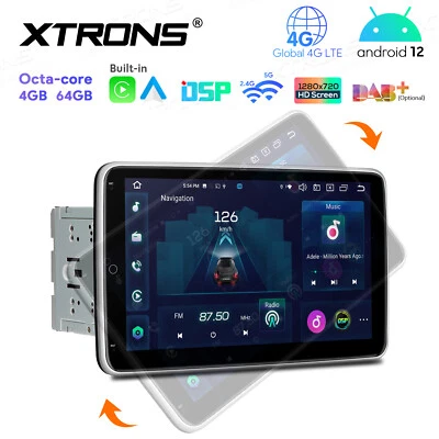 10.1'' Android 12 Rotatable Touch Screen Car Stereo 2 Din Radio GPS 4G LTE WIFI - Image 1 of 4