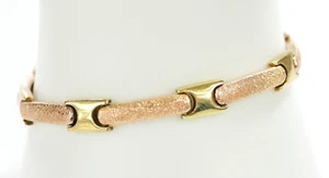 Vintage 14kt/585 Jaune + Rouge Or, Damengliederarmband, Maté , - Photo 1 sur 10