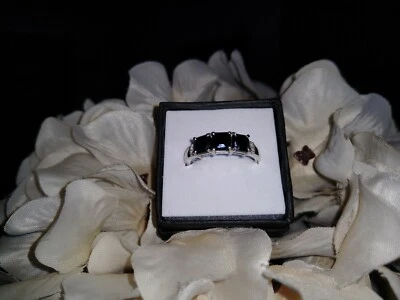 Deep ColorTeal Grandidierite, Zircon Ring/Platinum/Sterling Silver,Sz 9,TCW=2.15 - Image 1 of 4