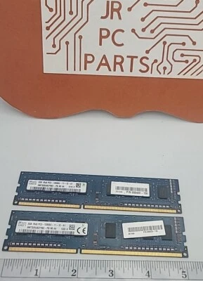 Hynix 4GB (2GB X 2) DIMM 1600 MHz DDR3 Memory (HMT325U6CFR8C-PB) 12800U 11-12-A1 - Image 1 of 4