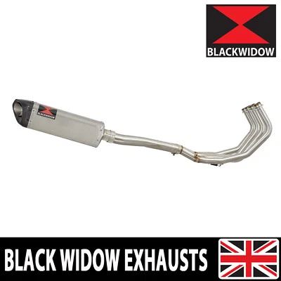 Silenciador triple ovalado sistema de escape completo de alto nivel Yamaha FZ6R 2009-2017 SC35T Foto 1 de 4