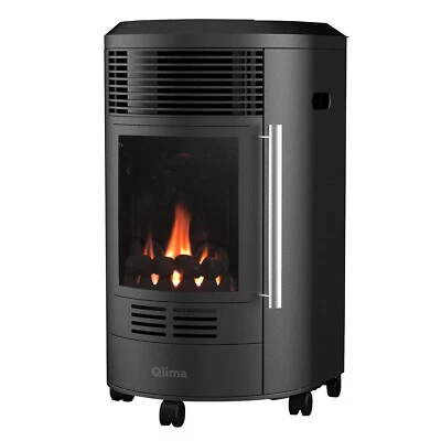 Stufa a Gas Effetto Camino Nera Potenza 3,4kW - Immagine 1 di 4