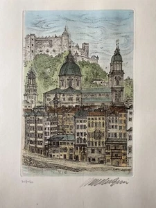 Michael Coudenhove Kalergi   Radierung nummeriert signiert  - Bild 1 von 5