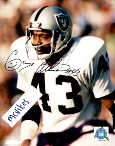 George Atkinson Oakland Raiders handsigniertes signed 8x10 Foto COA Morris Brown - Bild 1 von 1