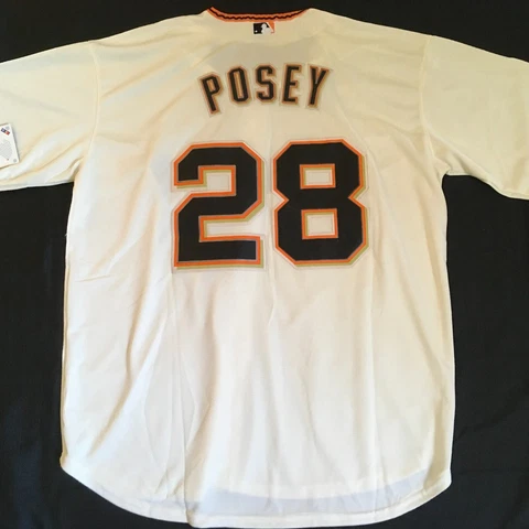 Majestic San Francisco Giants Buster Posey #28 MLB Cool Base Jersey Large L/XL Cover