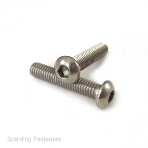 M6 6mm M8 8mm A2 STAINLESS STEEL ALLEN SOCKET BUTTON HEAD METRIC SCREWS - Picture 1 of 1