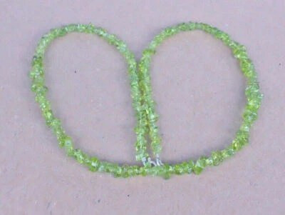 1a  Olivin-Peridot Edelstein Splitter  (Kette  oder Armband) verschieden länge - Bild 1 von 2