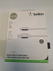 Belkin DuraTek (1.2m) Micro-USB to USB Cable (White) - Afbeelding 1 van 1