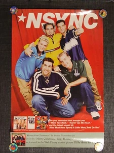 Raro poster vintage NSYNC 1998 casa per Natale promo 27" x 18" BMG 67726-P-1 - Foto 1 di 9