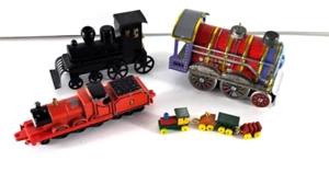 Vintage Toy Train Lot Thomas ERTL Red Engine Hallmark Mini Wood Tin 80s - Picture 1 of 9