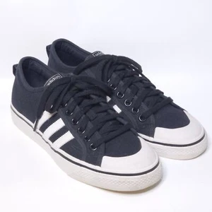 ADIDAS Nizza Low ADV Athletic Skate Low Shoes Black White Mens Sz 9 - Picture 1 of 8