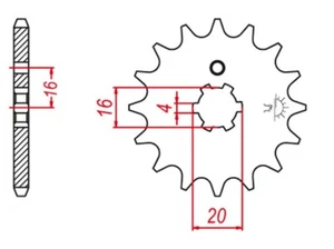 GROSSKOPF FRONT SPROCKET 560 13 KAWASAKI KX 60 '83-'01, KX 65 '00-'20, KX 80, KX - Picture 1 of 1