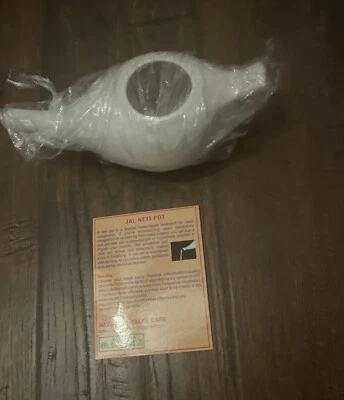 Ceramic Neti Pot Himalayan Institute - HealthE Goods Natural Health Store.  D - Image 1 of 2