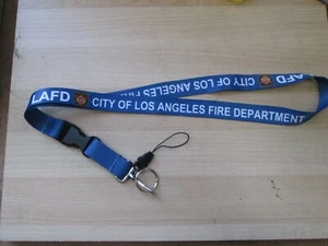 LAFD LOS ANGELES FIRE DEPARTMENT LANYARD KEY ID PHONE HOLDER NEW - Picture 1 of 7