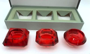 Restoration Hardware Ruby Red Crystal Votives - Picture 1 of 9