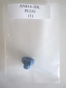 AN814-3DL Stecker 3/8-24 Gewindegröße Aluminium blau gebohrter Kopf mit Entlüftungsloch - Bild 1 von 4