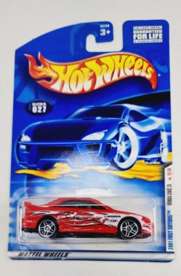 Vintage Hot Wheels 2001 First Editions Honda Civic SI in Red 5sp VHTF #27 Unopen - Image 1 of 4