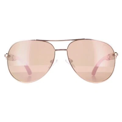 Guess Sunglasses GU7295 28G Shiny Rose Gold Brown Mirror - Image 1 of 4