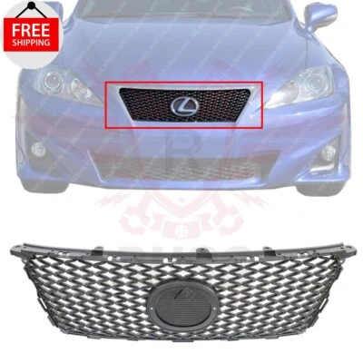 New Front Grille Assembly Gray Shell and Insert Fits 2011-2015 Lexus IS250 IS350 - Imagem 1 de 4