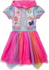 jojo siwa embellished short cold shoulder sleeve tutu dress girls