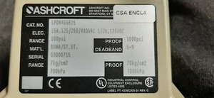 NEW ASHCROFT LPDN4GGB25 XK3 Pressure Switch 500PSI 125/250/480V-AC 15A  - Picture 1 of 6