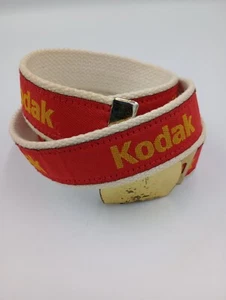 Rara Cintura Vintage Kodak Tela Rosso Giallo Fibbia Slide Pubblicitaria Taglia L?  - Foto 1 di 7