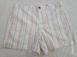 NEW Style &Co Chino Short Multi Stripe Women's SZ/14 mid Rise 5.5" Inseam NWT$39 - Picture 1 of 8