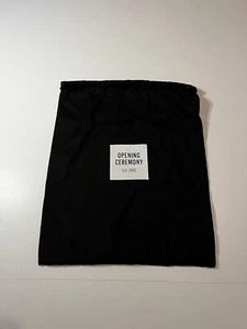 OPENING CEREMONY 12 X 15 Drawstring Dust Shoe Bag Black Small - Picture 1 of 4